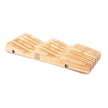 Cook N Home Bamboo Knife Storage In-Drawer Block