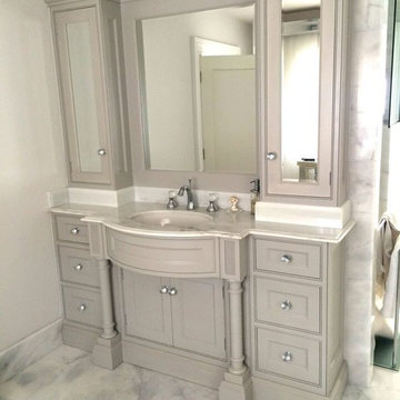 Traditional his and hers vanity area