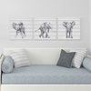 Baby Elephant Walk Triptych, 3-Piece Set, 24x24 Panels