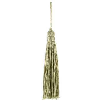 Set of 10 Sage Chainette Tassel, 3 Inch Long with 1 Inch Loop, Basic Trim Collec