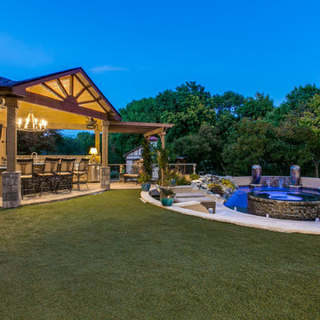 Dublin Outdoor Living/Kitchen/Pool/Putting Green/Lower Grotto/Firepit