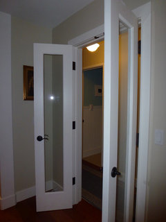 What should we do about the bathroom closet doors?