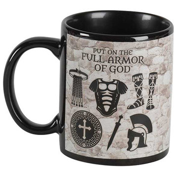 Mug, Armor of God, Ceramic, Black, 11 oz