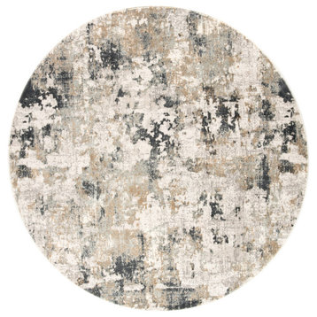 Jaipur Living Lynne Abstract White/Gray Area Rug, 5'11" Round