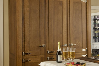 Inspiration for a mid-sized timeless kitchen remodel in Boston with marble countertops