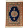 Qum Silk  Rug Oriental Carpet 4'11"x3'4" Hand-Knotted Classic
