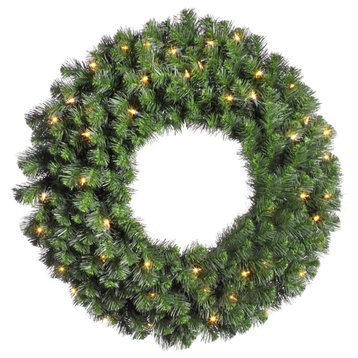 Vickerman Douglas Fir Wreath, 24", Clear Lights