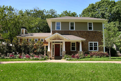 Arts and crafts exterior home photo in Dallas