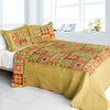 Twilight Time Cotton 3PC Vermicelli-Quilted Printed Quilt Set Full/Queen Size