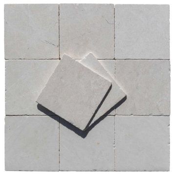 Botticino Super Light Cream Tumbled Marble Tile - 8"x8"x3/8", 132 Sqft Boxed
