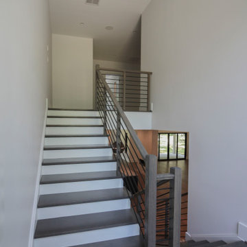 Project #79 | Minimalist Staircase with Black Horizontal Rods