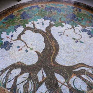 Tree of Life Mosaic Floor Medallion