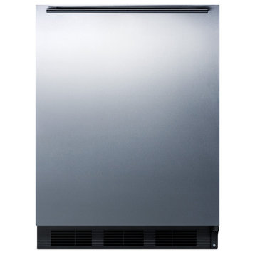 Summit FF63BKHH 24"W 5.5 Cu. Ft. Compact Refrigerator - Stainless Steel