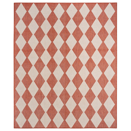 Nourison Positano 8' x 10' Terracotta Modern Rug