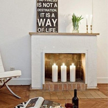Fireplace candle displays