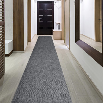 Utility Berber Loop Carpet Runner Grey