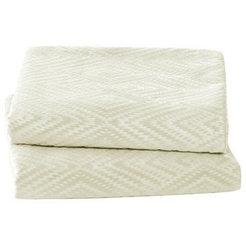 IKAT Velvet Pillow Shell Sets, Gardenia, 2 Piece 26" X 14"