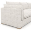 Ventana 116" Modern Pillow Arm Feather Memory Foam Fill Corner Sectional Sofa, Wheat Cream Beige Polyester Tweed