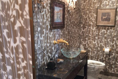 This is an example of an eclectic powder room in San Francisco.