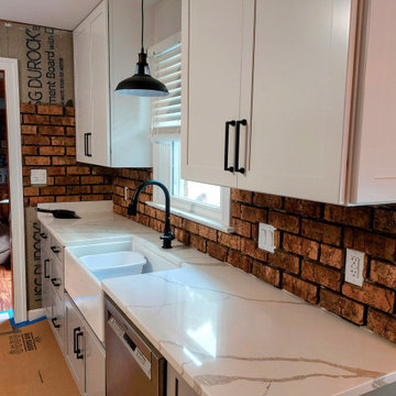 Thin Brick Kitchen Backsplash