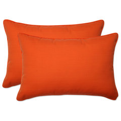 16x16 2pk Square Sunbrella Corded Indoor Outdoor Throw Pillows Coral