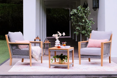 teak wood patio lounge chair - cambridge casual