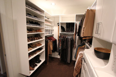 Example of a trendy closet design in Dallas