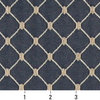 Navy Blue, Stitched Diamond Jacquard Woven Upholstery Fabric By The Yard