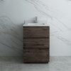 Formosa Floor Standing Modern Bathroom Cabinet With Top & Sink, 24"