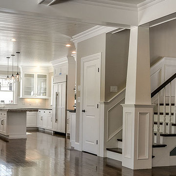 Kitchen and Dual Staircase