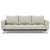 Cassius Quilt Chrome Sofa Bed - Mixed Dance Natural