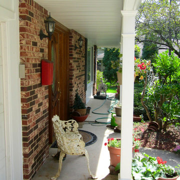 Split Level Glenview, IL White Exterior, James Hardie Siding & Trim