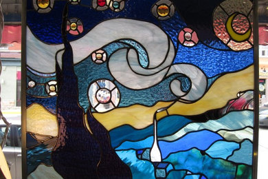 Stained Glass Adaptation of Van Gogh's Starry Night