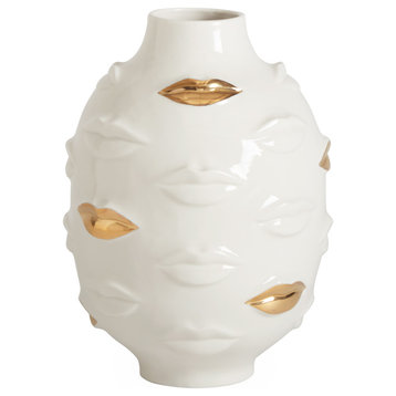 Gala Round Vase, Gilded