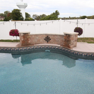 19 x 33 Steel Wall Vinyl Liner Mountain Lake