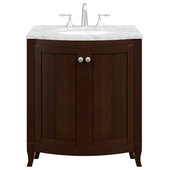 30 Thanesta Teak Wall-Mount Double Vessel Sink Vanity with Shelf - Da