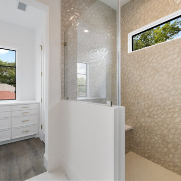 36 - Transitional Craftsman Merrill Master Bathroom Walk-in Shower