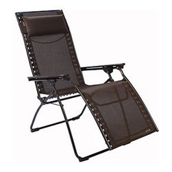 Lafuma Evolution Wood Arm Recliner - Outdoor Lounge Chairs