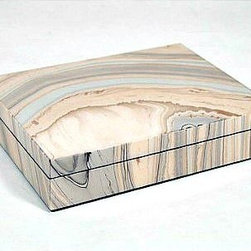Tucson Lacquer Stationary Box - Clayton Gray Home - Decorative Accents