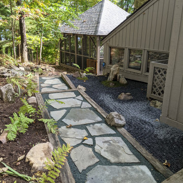 Bluestone, Boulders, and Japanese-styled "Zen Garden"