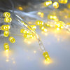100-Waterproof Led Solar Window String Light, Set of 4, Yellow