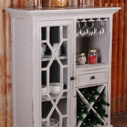 Sunset Trading Cottage Antique Gray Wine Server - Buffets And Sideboards