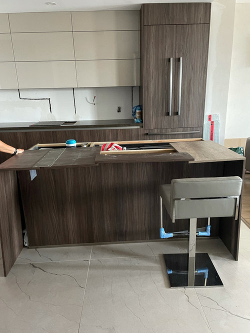 Electrical Outlets on the waterfall island