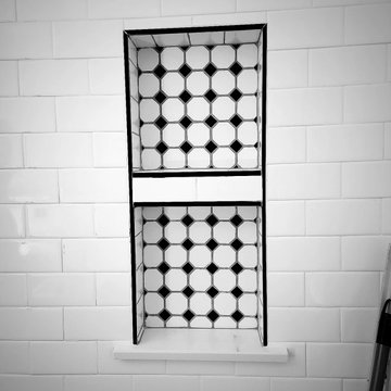 SleekSleek Modern Retro 3/4 Bathroom Remodel 1900 St. Paul home