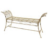 Rustic Garden Bench, Distressed White