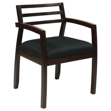 Scranton & Co Guest Chair With Wood Back in Espresso