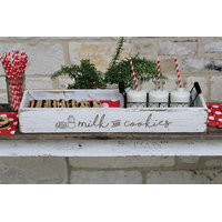 Engraved Storage Box , White, Milk and Cookies