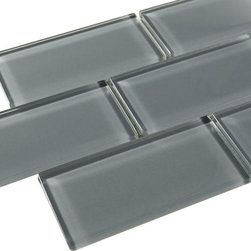Fog Glossy Subway Glass Mosaic Tiles Collection - Home Accessories & Decor
