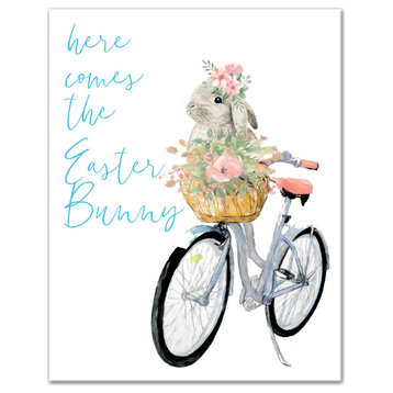 Here Comes Easter Bunny 11x14 Canvas Wall Art
