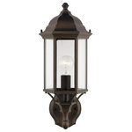 Sea Gull Lighting - Sea Gull Lighting 8838701-71 Sevier - 1 Light Medium Outdoor Wall Lantern - The Sevier outdoor collection by Sea Gull LightingSevier 1 Light Mediu Antique Bronze Clear *UL: Suitable for wet locations Energy Star Qualified: n/a ADA Certified: n/a  *Number of Lights: Lamp: 1-*Wattage:100w A19 Medium Base bulb(s) *Bulb Included:No *Bulb Type:A19 Medium Base *Finish Type:Antique Bronze